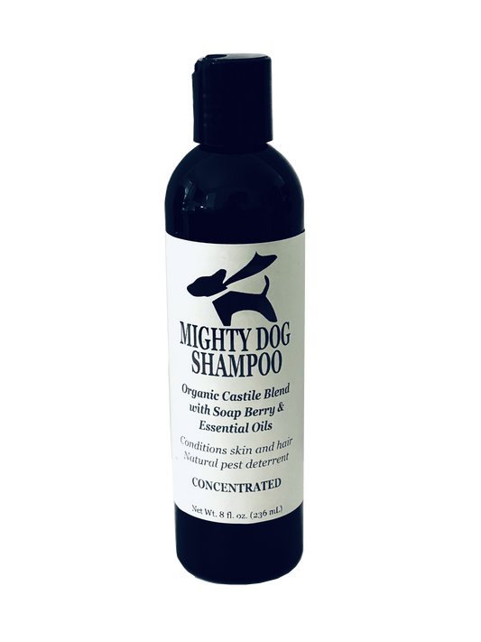 Mighty Dog Shampoo | Ultra-Concentrate Pure Castile, Rich Soapberry Lather UNSCENTED