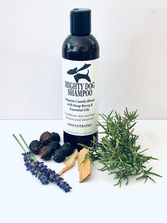 Mighty Dog Shampoo | Ultra-Concentrate Pure Castile, Rich Soapberry Lather & Bug-Deterrent Botanicals